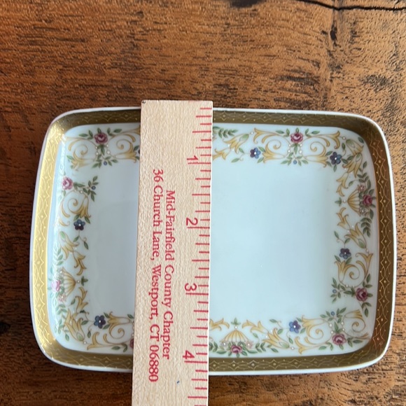 Porcelain Decorated Soap/Candy Dish by Leart, Blumenau Made in Brazil - Picture 7 of 8